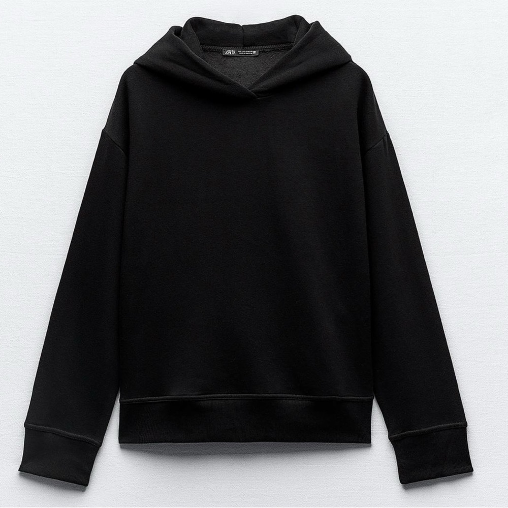Zara Black Hoodie Sweatshirt